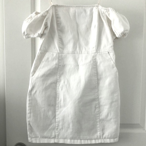 Forever 21 White Denim Dress - Picture 2 of 6